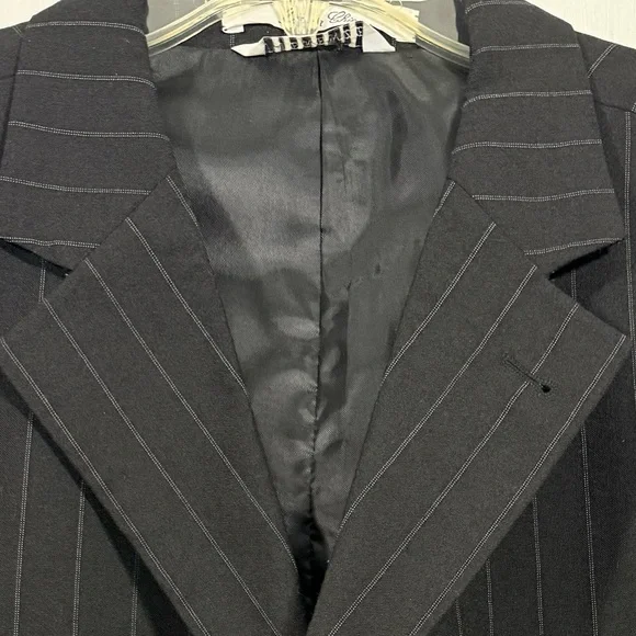 Mauro Size 56R Charcoal Pinstripe Suit Jacket - Picture 13 of 13